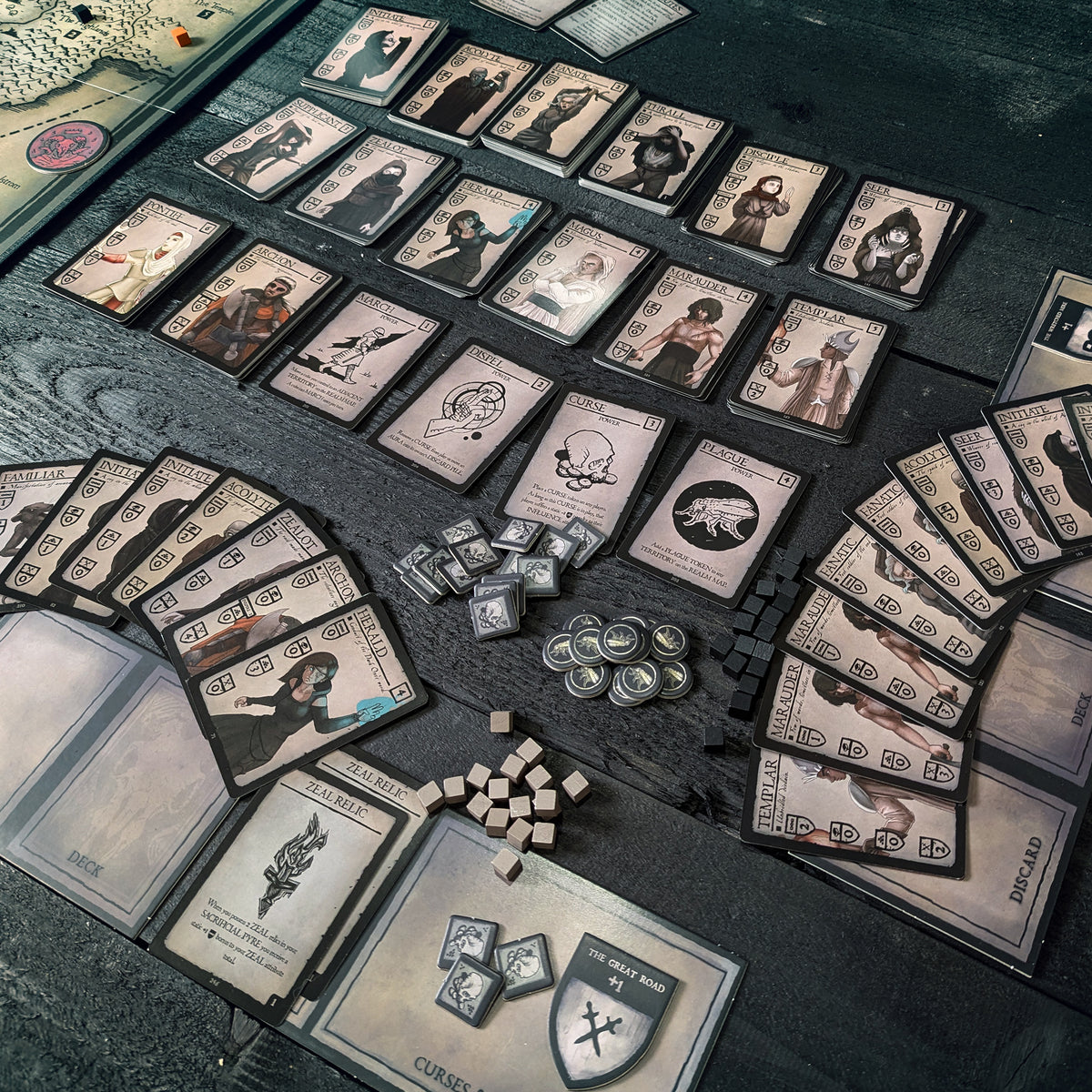 Cards for the cult deckbuilding strategy board game by Archon Games.