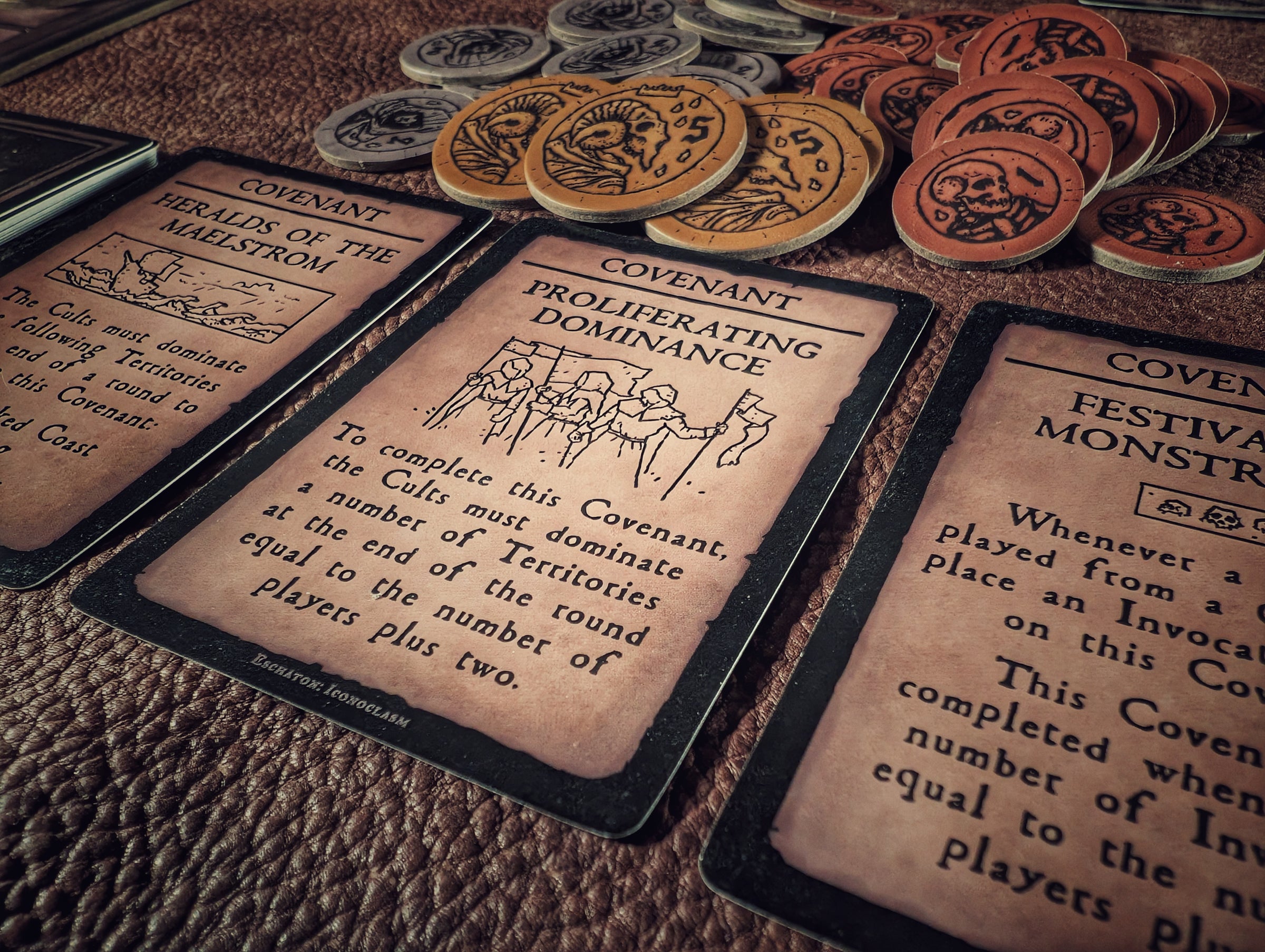 Objective Cards for the cooperative expansion to the cult deck-building strategy game.