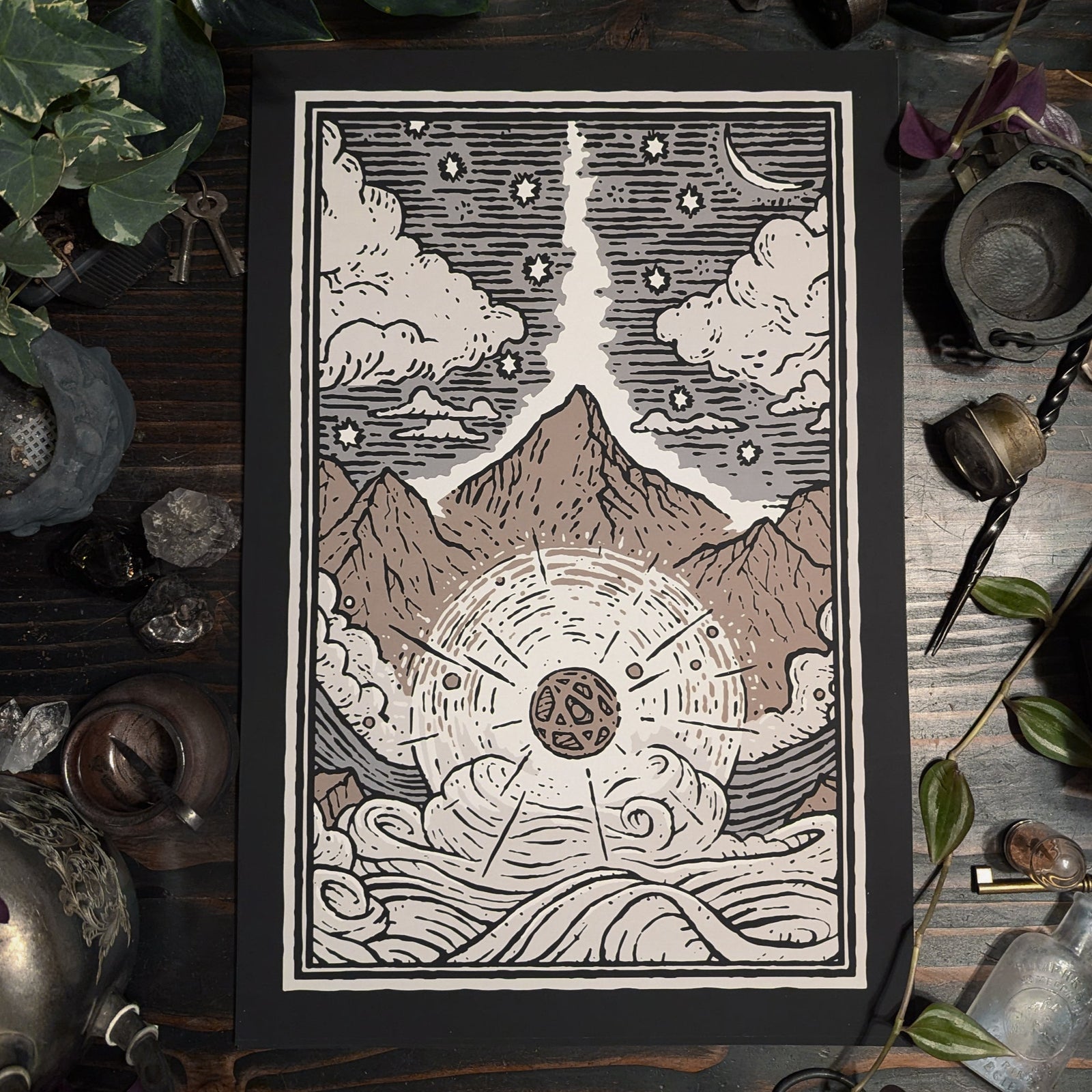 Art print for the Rending of Dyadic Convolution EP by Velnias. Artwork by Adam Watts