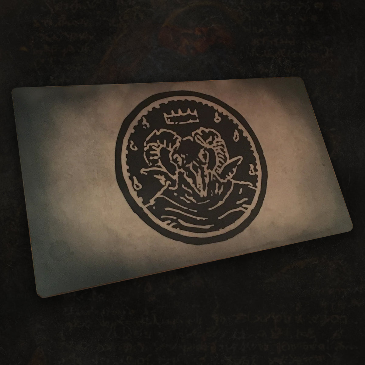 "The Dark One" Neoprene Playmat from Archon Games. Artwork by Adam Watts,