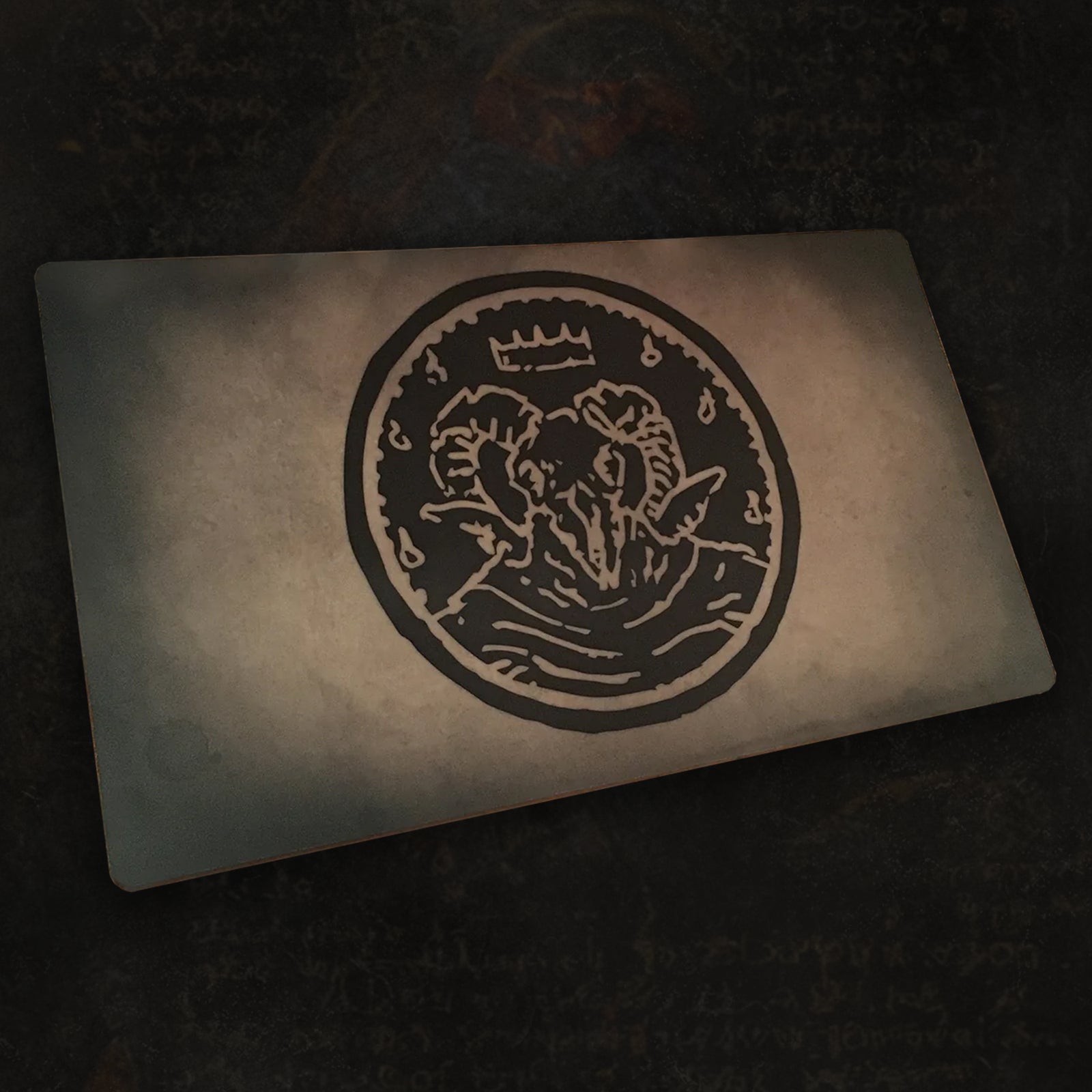 "The Dark One" Neoprene Playmat from Archon Games. Artwork by Adam Watts,