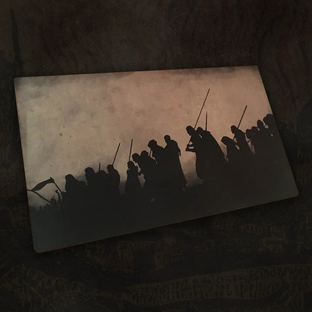 "Cultist Procession" Neoprene Playmat from Archon Games. Artwork by Adam Watts,