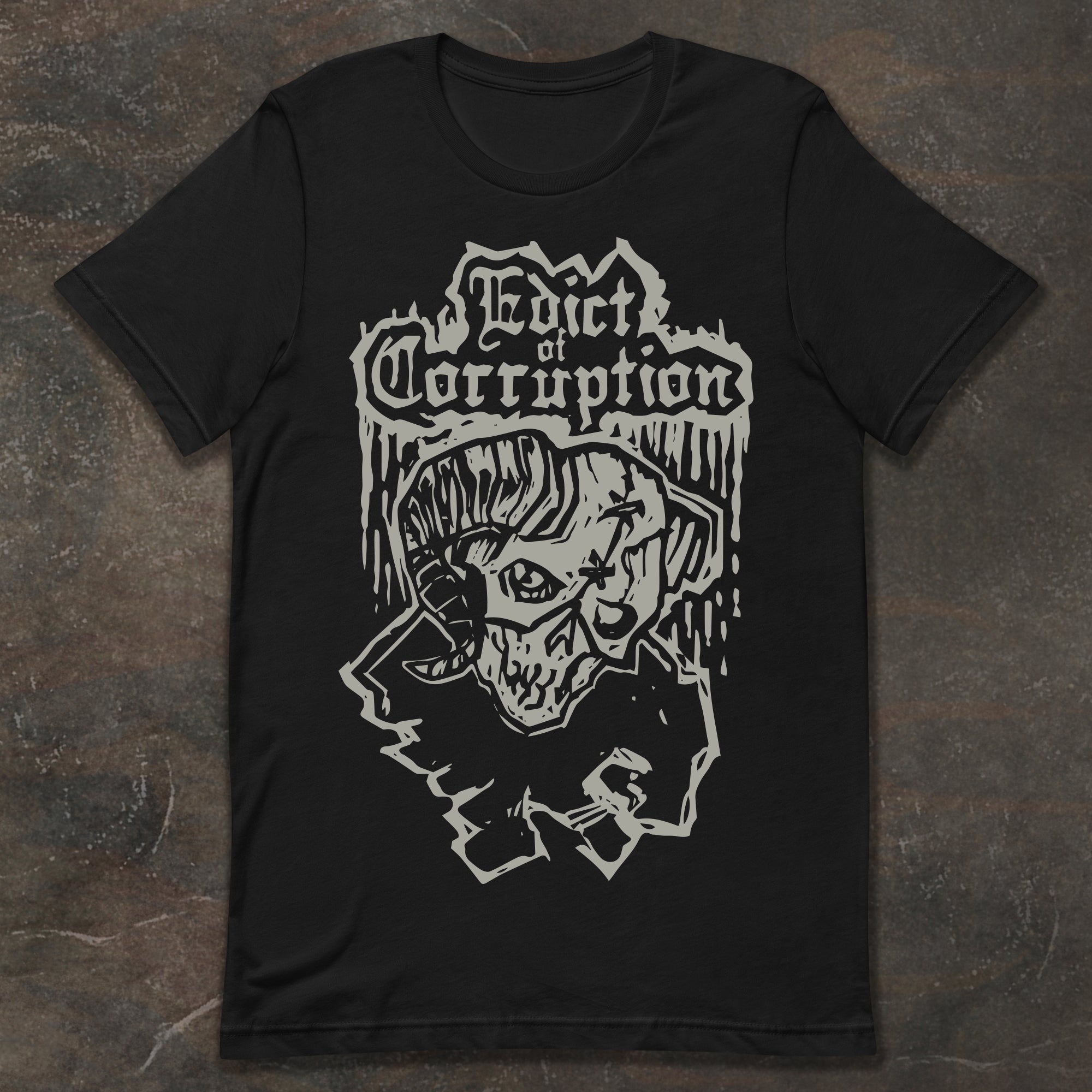 Eschaton - Edict of Corruption T-Shirt from Archon Games. Artwork by Adam Watts